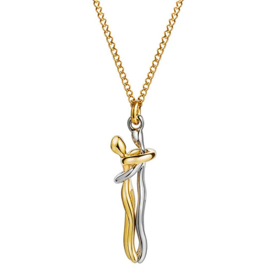 Embrace Couple Pendant Necklace with chain
