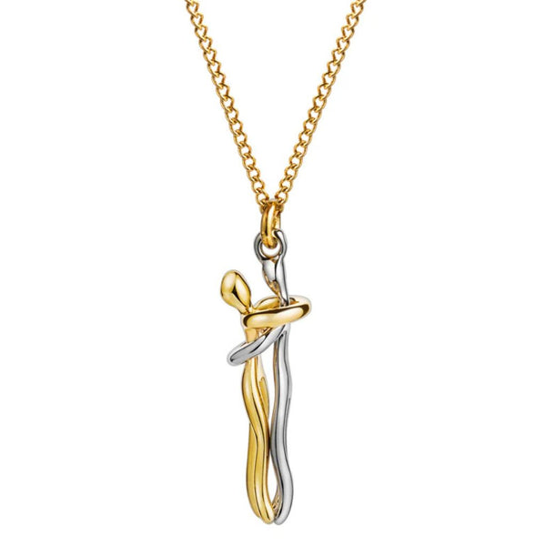 Embrace Couple Pendant Necklace with chain